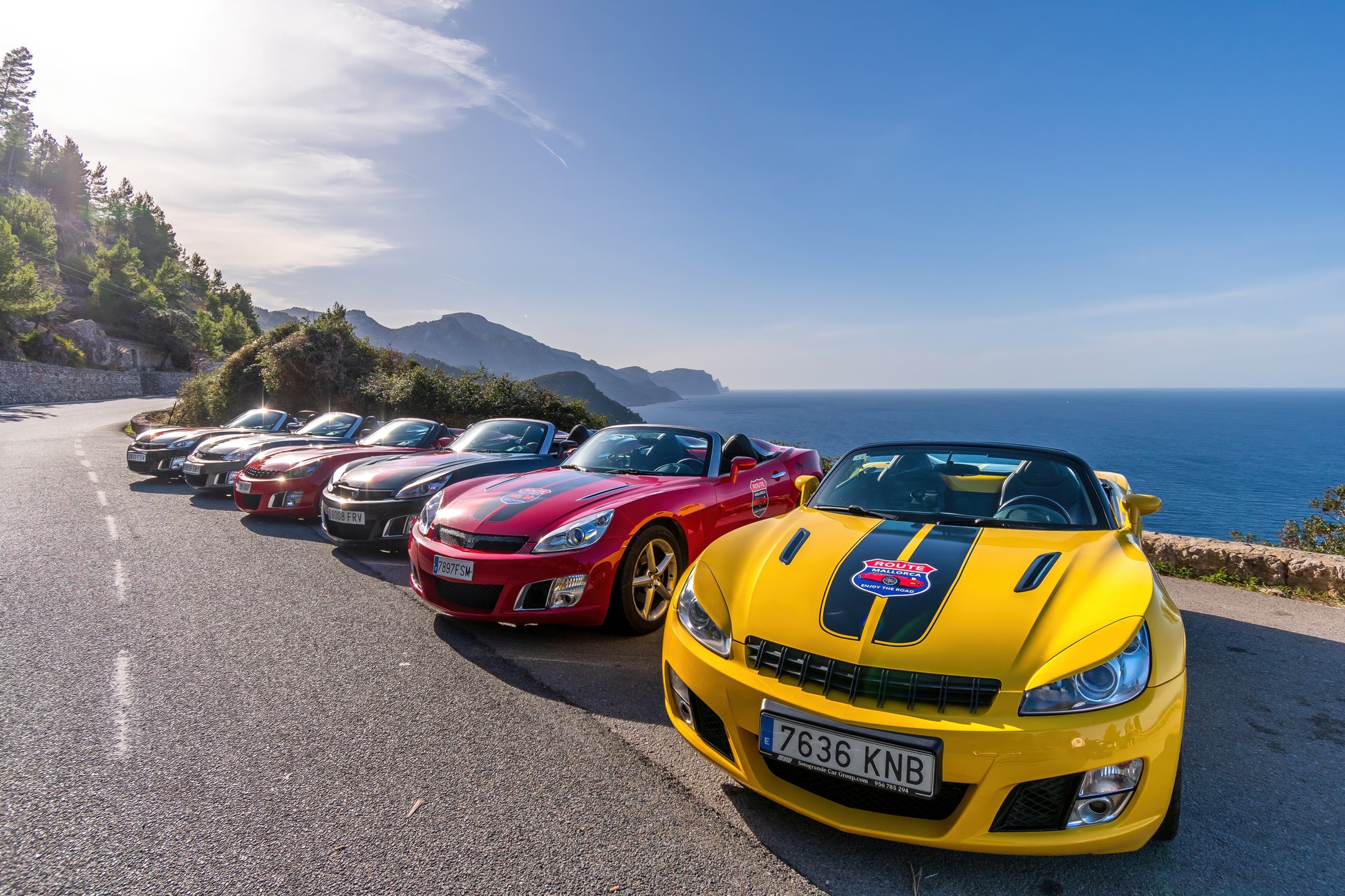 70km two-seater convertible route 