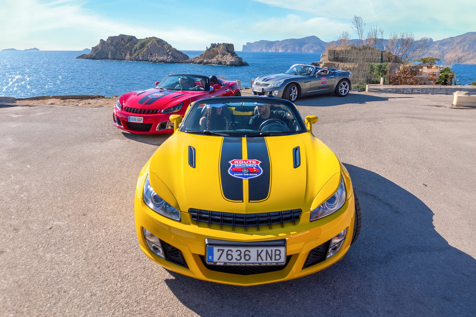 70km two-seater convertible route 